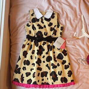 Leopard Print Kids Formal Dress